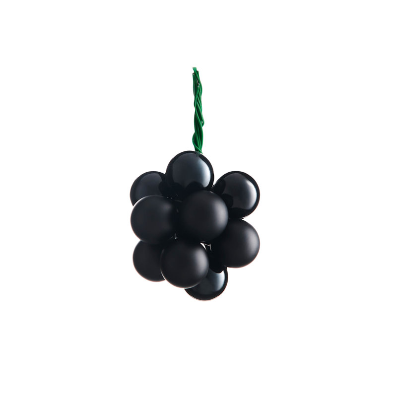 11cm Solid Colour Plastic / Acrylic Bauble, Black