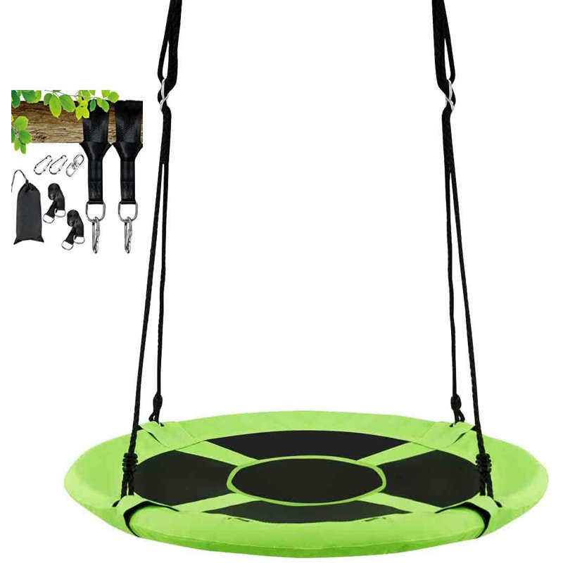 Freeport Park Oz Web / Saucer Swing Swing Seat with Mounting Hangers, Green