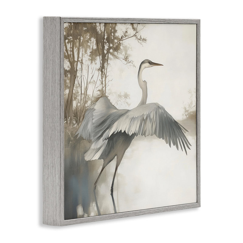 Plume sur l'eau, estampe numérique, conception de Mona Grace, Estampe numérique Farmhouse, H 17 po x l 17 po