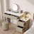 Edorta 55.1" W Marble and Solid Wood Makeup Vanity Set-1536713380
