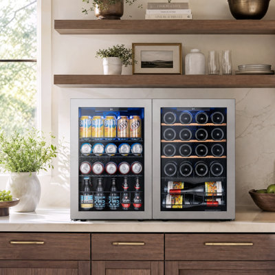 20 Bottle 85 Cans Wine Beverage Fridge