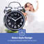 Analog Chrome Quartz Alarm Tabletop Clock-96122163