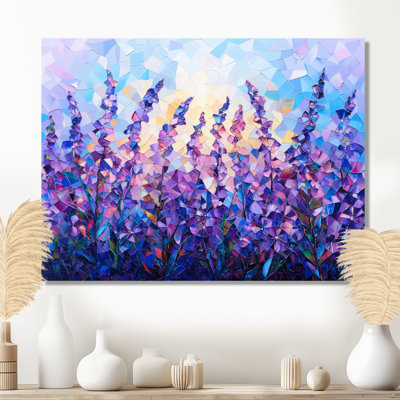 «Fantasy Field Of Lavender Field II - Violets», impression murale en métal