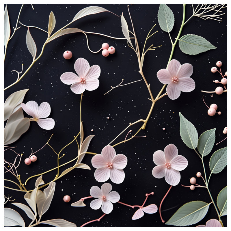 Tapisserie florale - Décoration murale nature, 68in H x80in W with 4 Grommets