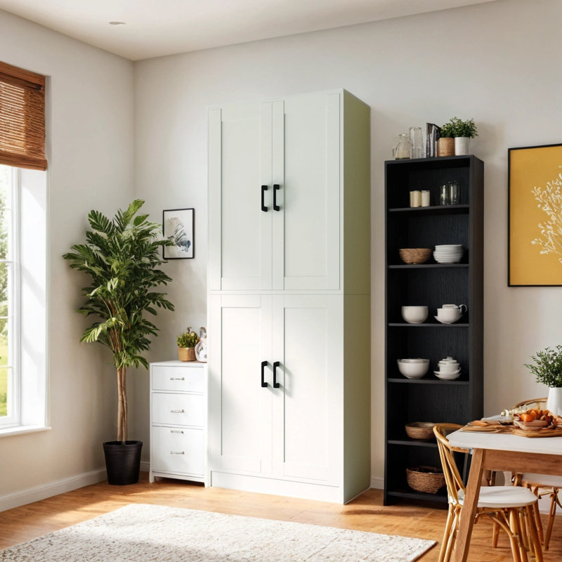 Kitchen Pantry Cabinet, 71" Tall Kitchen Pantry Storage Cabinet With Doors, Kitchen Pantry Hutch With Storage For Kitchen, Dining Room