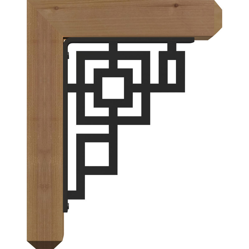 Support à crête en fer Eris, H 19 po x P 16 po, Cèdre rouge de l'Ouest l 3 1/2 po x T 2 po (lisse