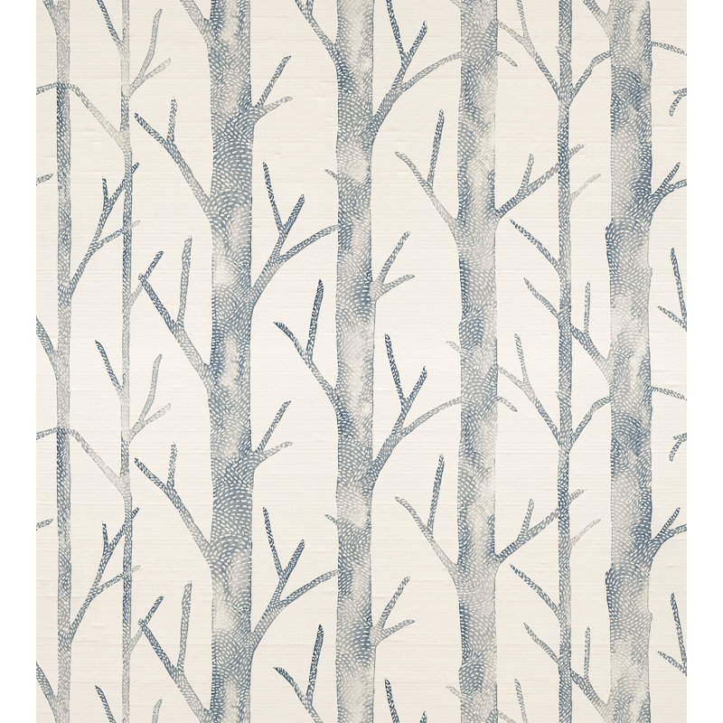 Everett Floral Wallpaper Roll by Scalamandré, Twilight