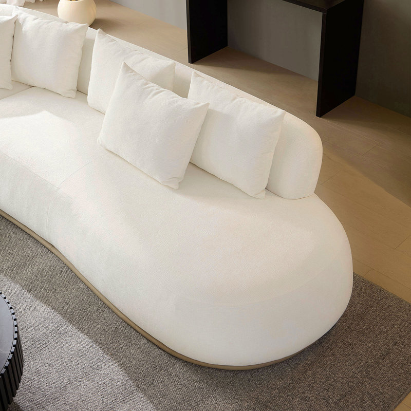 Canapé modulaire en L surdimensionné de 134,63 po avec repose-pieds avec méridienne gauche et canapé profond avec assise profonde pour le salon