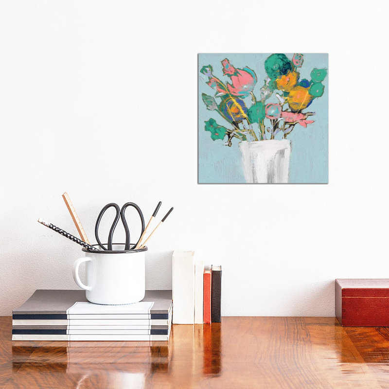 Fun Bouquet I by Jennifer Goldberger - Wrapped Canvas Painting, 30.48 cm H x 30.48 cm W