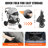 Pet Stroller, 3 PU Wheels Dog Stroller Rotate with Brakes, 75 lbs Weight Capacity, Puppy Stroller with Pet Pad, Storage Basket and External Cup Holder, Grey, Designed for Small to Medium Sized Dogs
