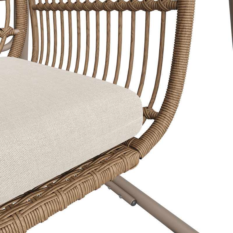 2 Person Porch Swing, Yellow, Beige