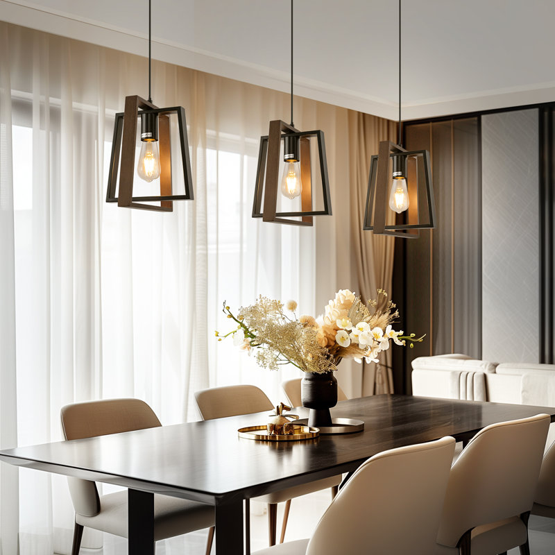 Kamontae 1 - Light Matte Black Kitchen Island Pendant