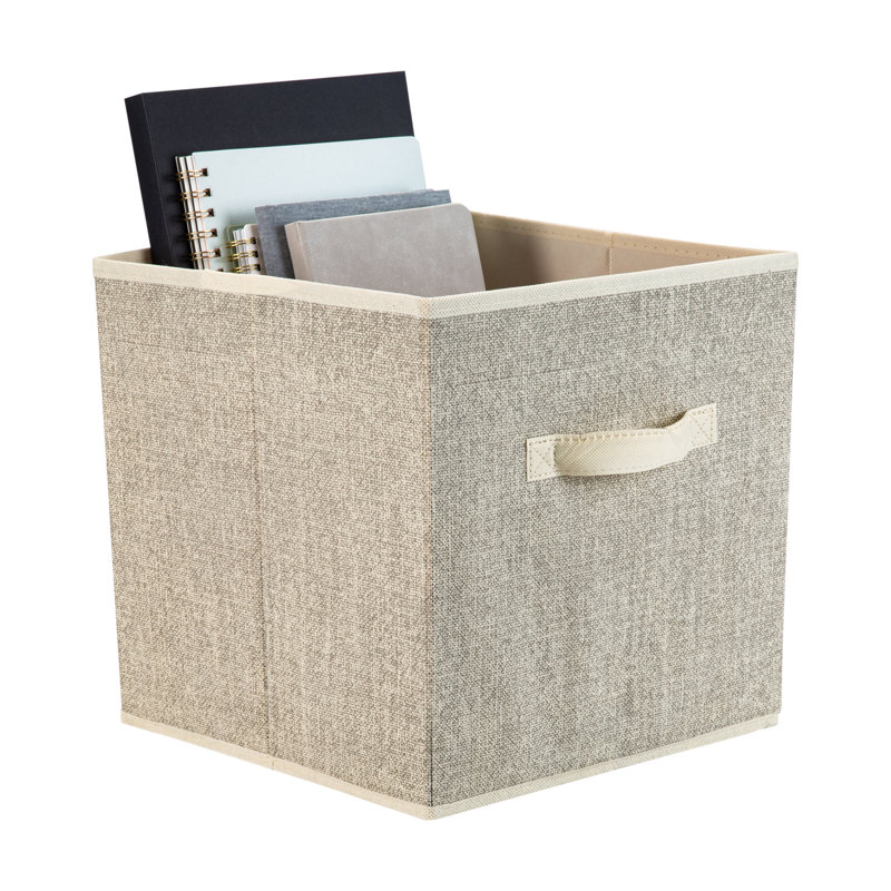 Rasiah Collapsible Fabric Bin, Beige