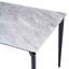 Table de luxe en pierre frittée de luxe avec pieds noirs, fabrication de savon brillant de 6 à 8 géologues