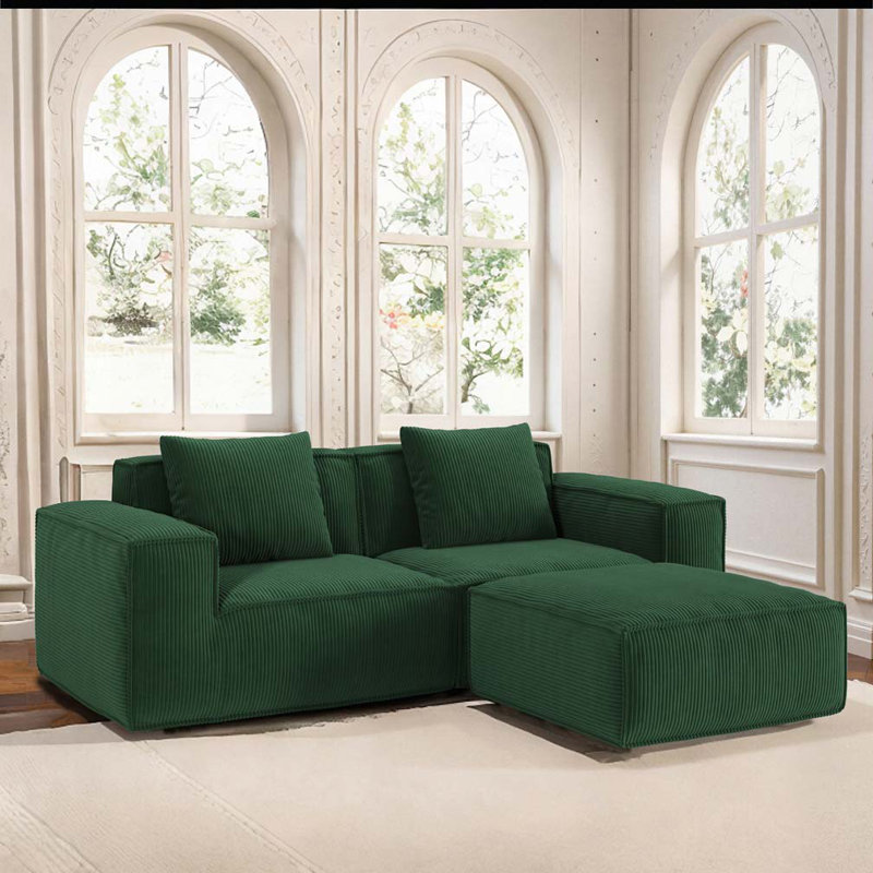 2-Seater Free Conversion Sofa, Green