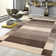 Tapis brun / gris en soie / laine Gabbeh