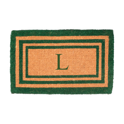 Tapis de porte d’extérieur en forme de fait main rectangulaire Stansfield
