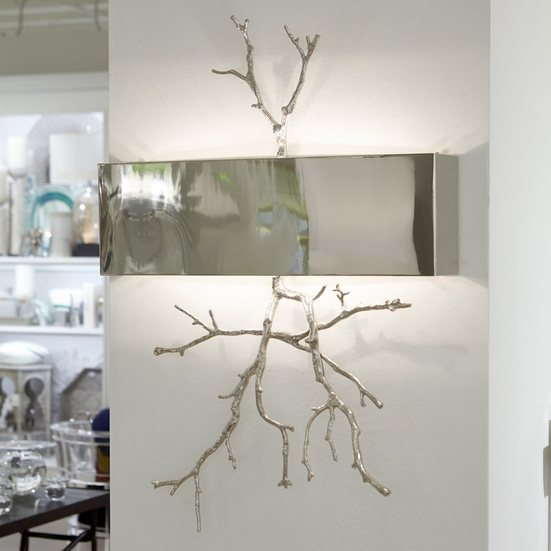 Twig Wall Sconce, Nickel, Hardwired