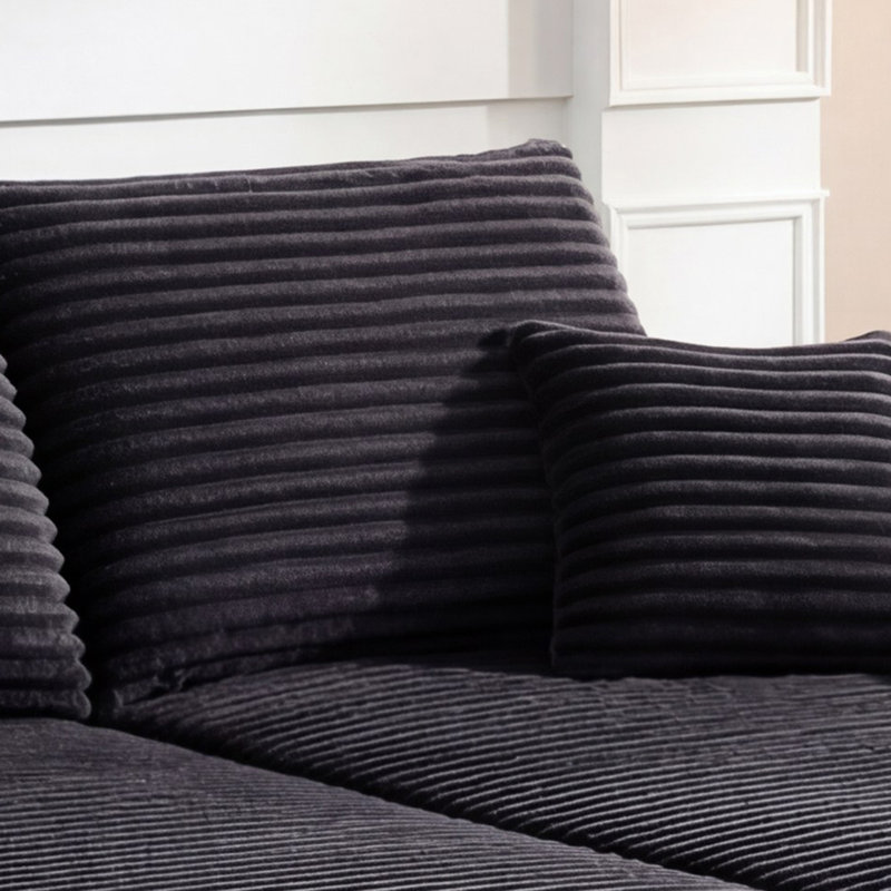 Chaise longue double 69 po avec porte-gobelet, Noir