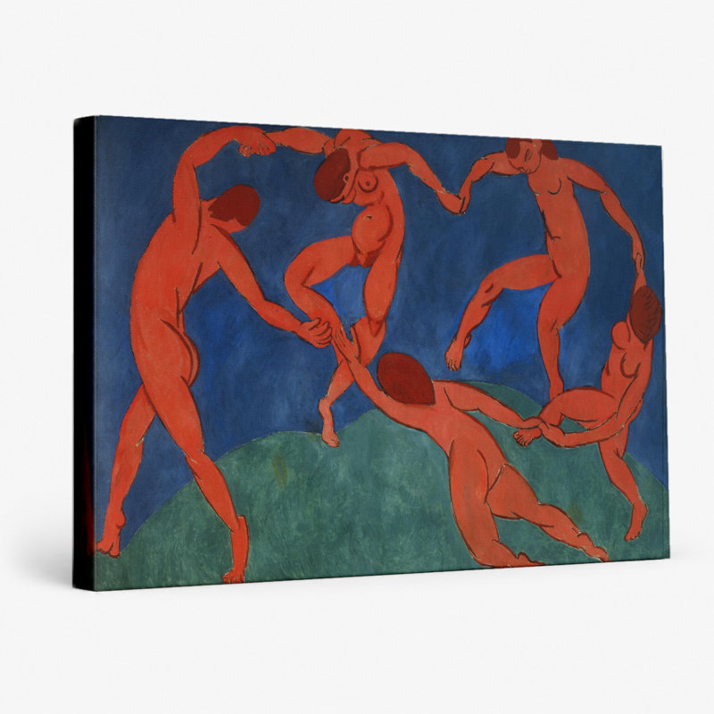 La danse (1910) - Paysage, art mural sur toile, 14" W x 11" H