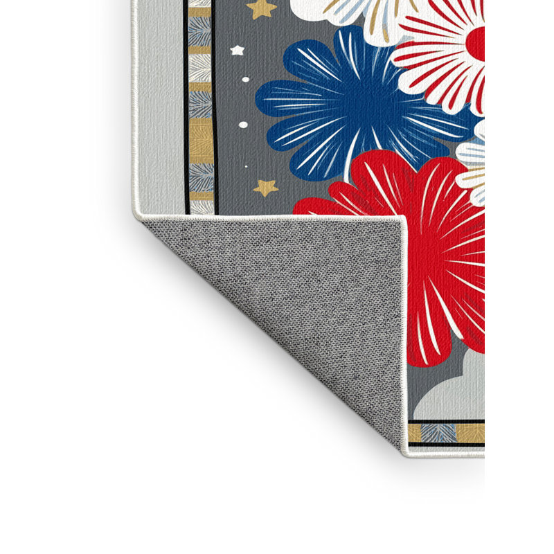 Tapis de fête d'été The Holiday Aisle®, Rectangle 6 pi x 9 pi