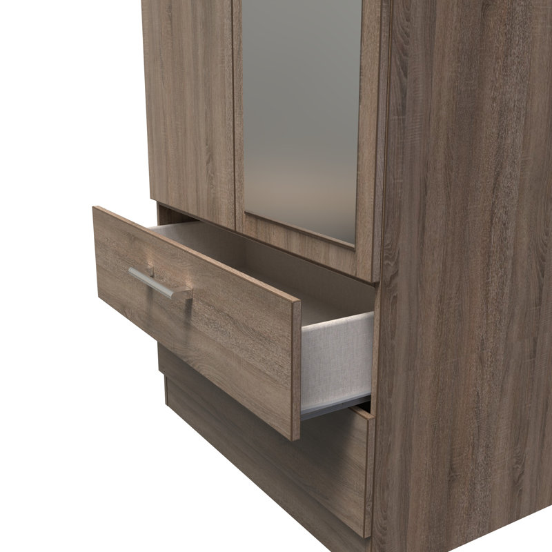 Fully Assembled Devon 2 Door Wardrobe, Darkolino Oak