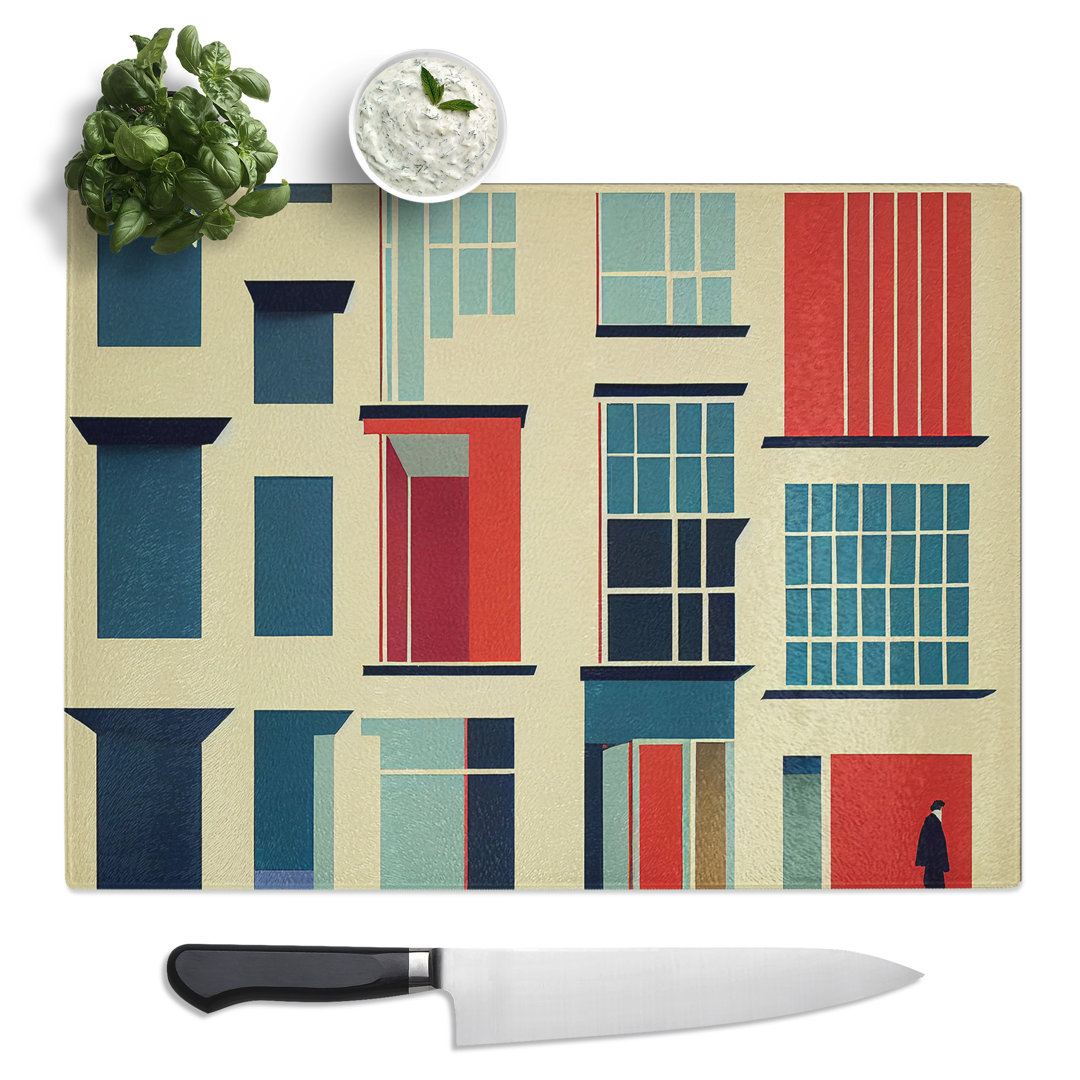 Bauhaus Architecture Vol.2 Abstract  Glass Chopping Board