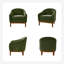 Fauteuil demi-tonneau moderne avec pieds en bois massif Berklie-1678898579
