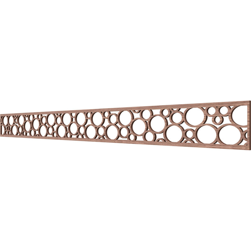 Moulure de chantournage, Noyer, H 4 po x l 46,375 po x P 0,375 po