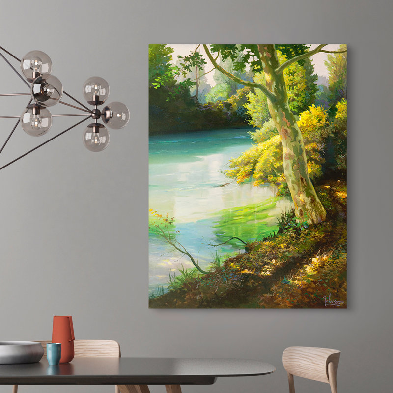 On The River Bank by Adriano Galasso - Wrapped Canvas Art Prints, 80cm H x 60cm W x 4cm D