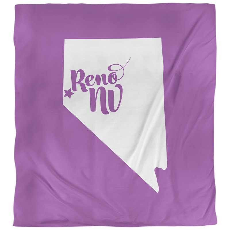 Housse de couette reno nevada, Housse de couette pour grand lit, Violet, Microfibre