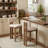 Francile Upholstered Counter Stool with Solid Wood Frame-352002163-352002164
