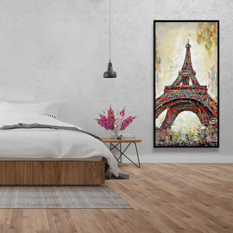 Abstract Eiffel Tower Print On Canvas