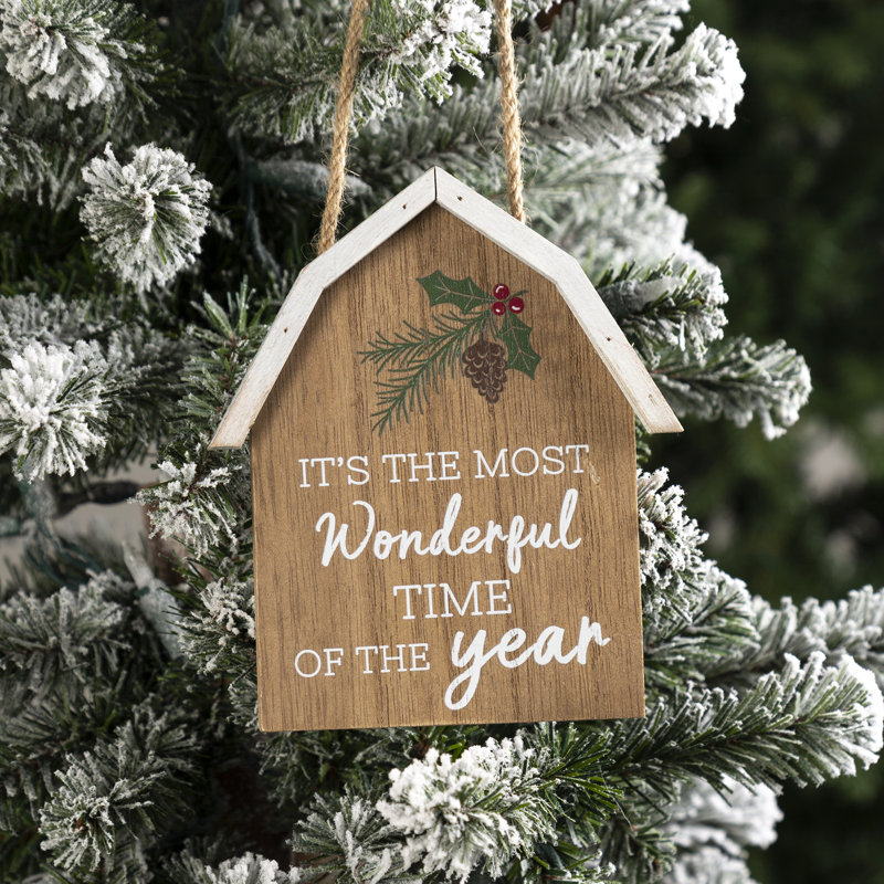 5.5'' Handmade Wood Holiday Shaped Ornament