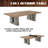 Barrington 9 ft Aurora Outdoor Ping Pong Table Easy Assembly Official Size Combo Dining and Tennis Table with Removable Metal Net and Fitted Table Cover