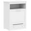 Meuble de rangement pour distributeur de nourriture pour animaux, PE, PP, 1 ensemble, blanc, rangement intégré, facile à nettoyer-134681000
