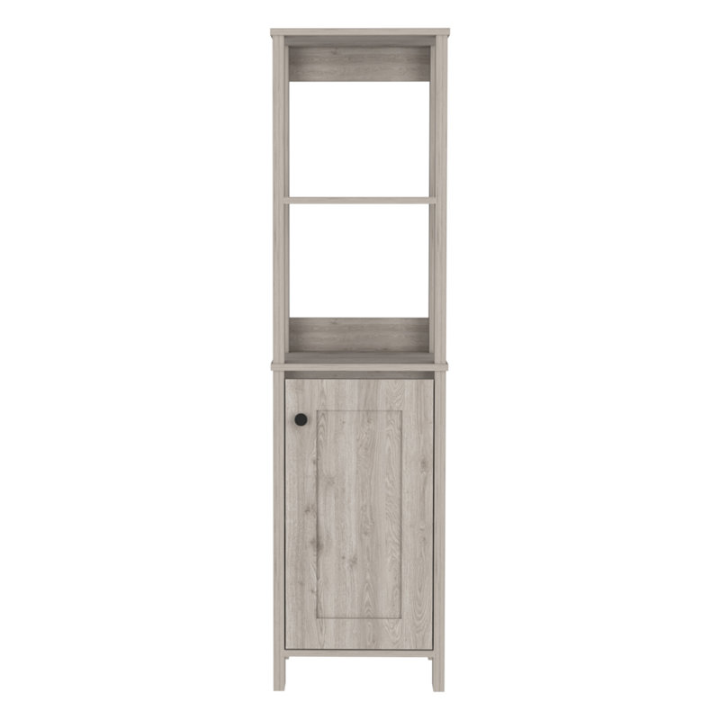 Arctic Linen Cabinet, With Four Shelves, Single Door Cabinet, Beige