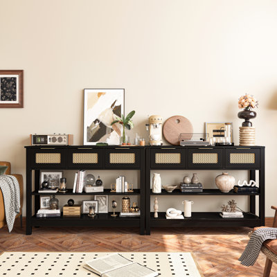 86.6'' Console Table set of 2