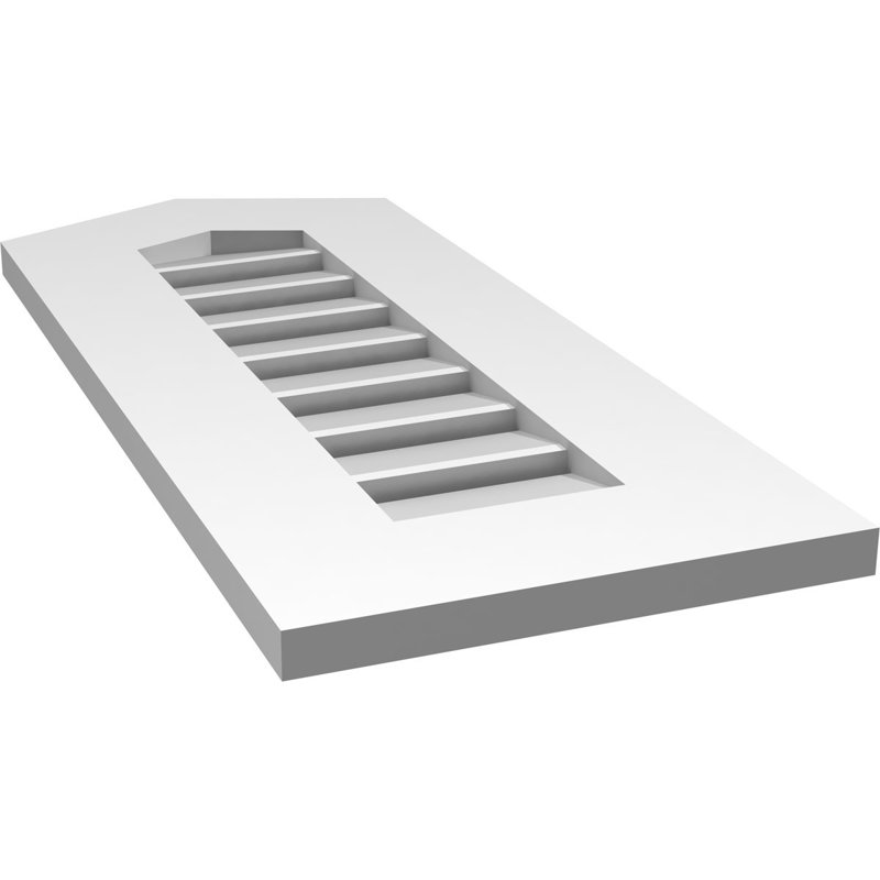 Ventilé à pignon en uréthane fonctionnel Signature 11 pi, H 28 po x l 12 po x P 1 po, 5/12