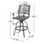 Tabouret pivotant en aluminium