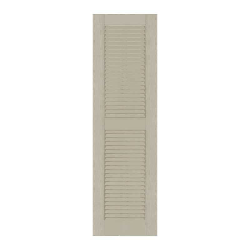 Volet à persiennes sur mesure avec dessus droit, Argile à poterie, 64", 17.75"