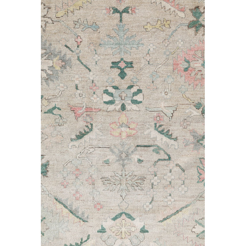 New Afghani Oushak Wool On Cotton 14Ftx22ft10in Beige