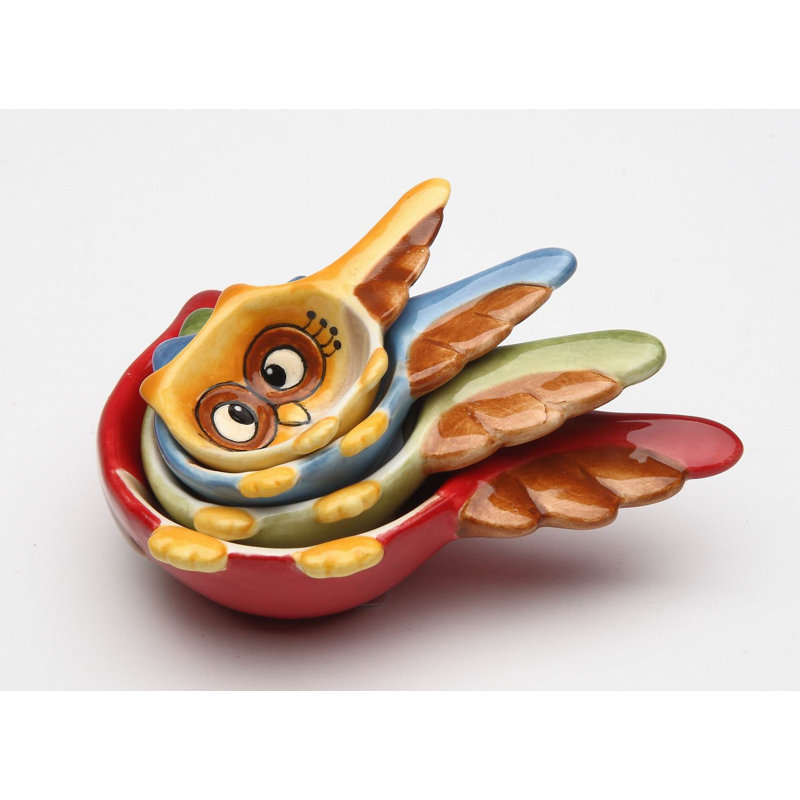 Cosmos Gifts Owl 4-Pieces Measuring Spoon Set