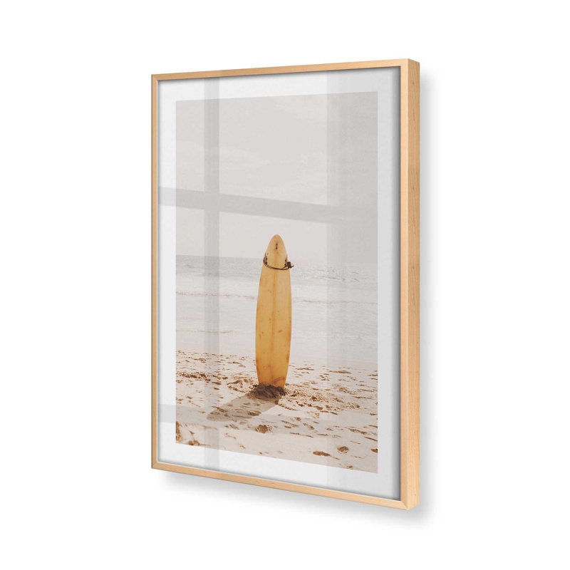 Imprimé solitaire, Érable brut encadré, H 15 po x l 12 po x P 1,25 po