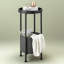 2-Tier Round End Table With Storage Basket, Modern Side Table For Living Room And Bedroom, Space-Saving Nightstand Or Sofa Table With Hidden Storage And Stable Design