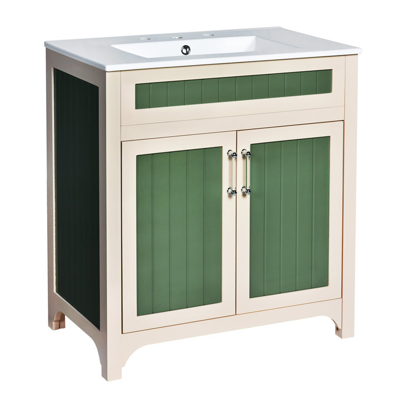 Stylish Bathroom Vanity With Ample Storage And Durable Ceramic Sink