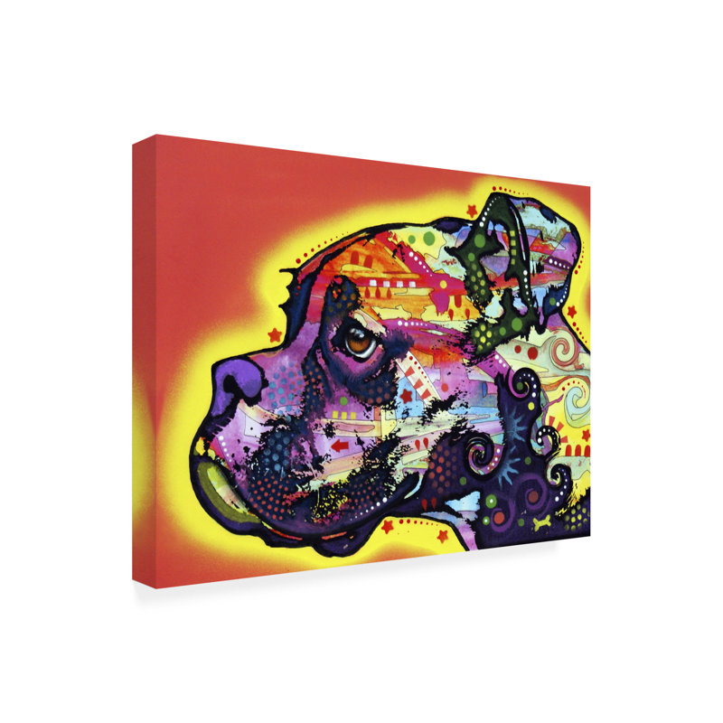 Décoration murale Dean Russo «Profile Boxer», L 19 po x H 14 po