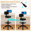 2 pièces Chaise de bureau pivotante avec dossier réglable
