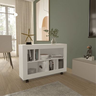 Console Table Cart, 5 Shelves, 4 Casters