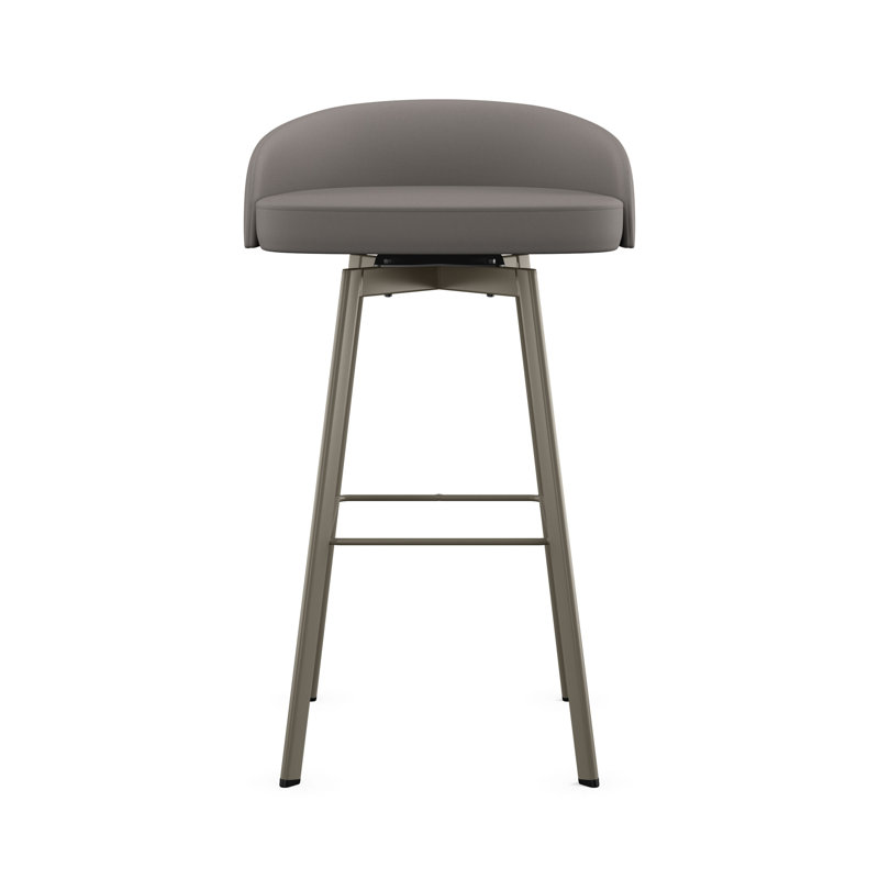 Tabouret de bar et de comptoir pivotant Bethanee, Tabouret de comptoir (siège d'une hauteur de 26 p, Taupe, Gris